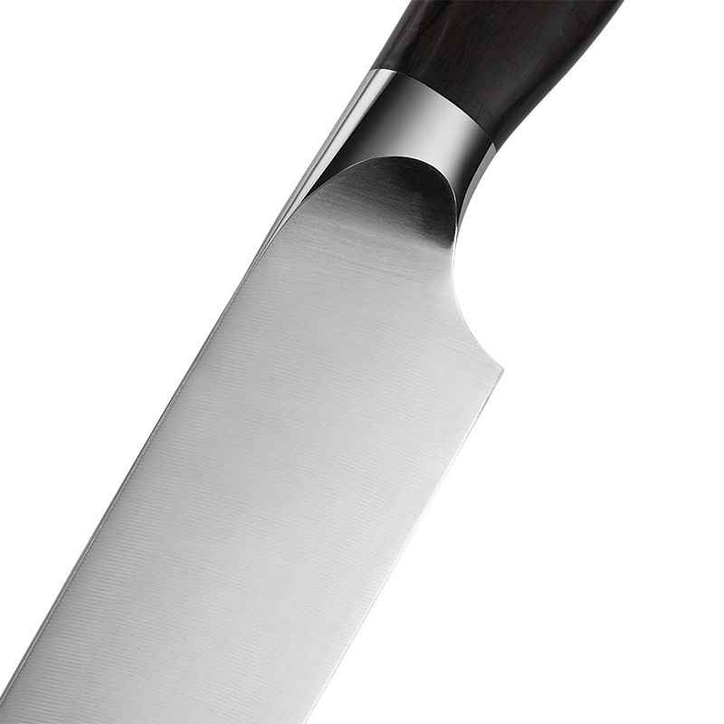 Chef Knife 8 Inch with Black Wood Handle